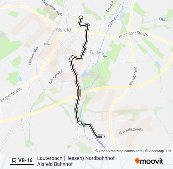VB-16 Bus Line Map
