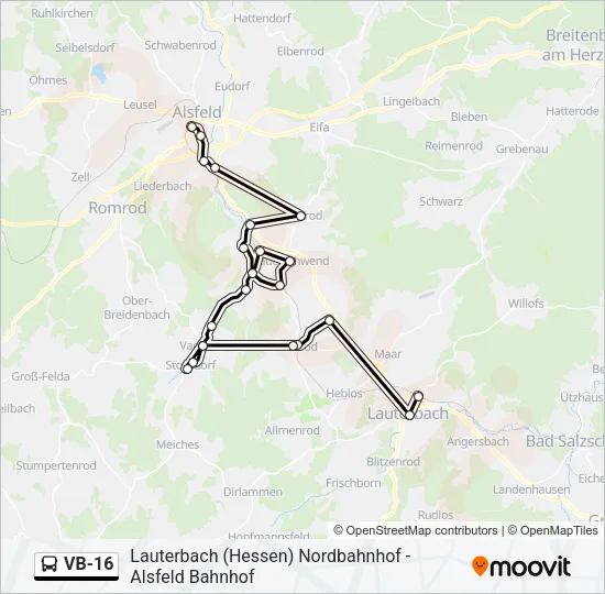 VB-16 Bus Line Map