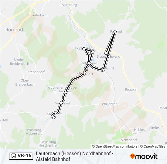 VB-16 Bus Line Map