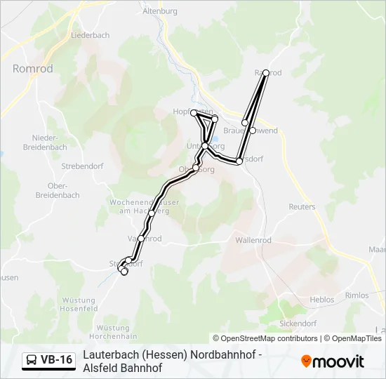 VB-16 Bus Line Map