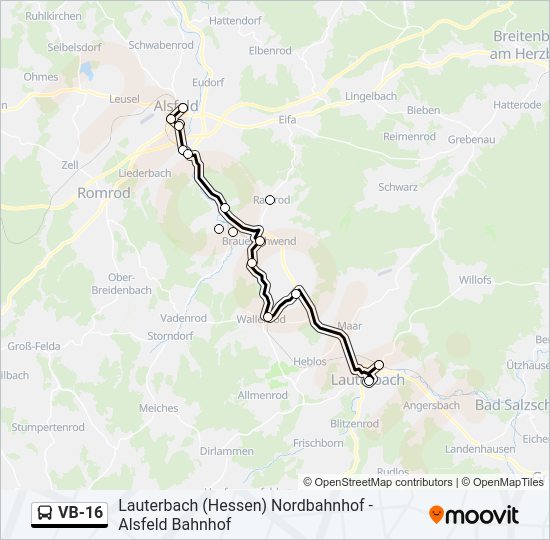 VB-16 Bus Line Map