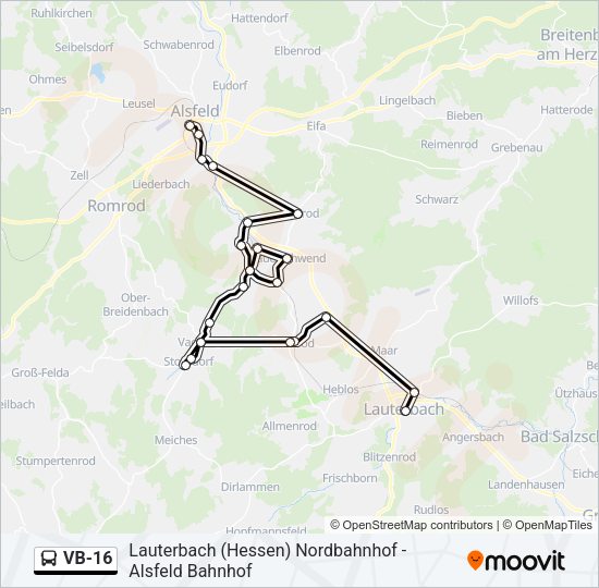 VB-16 Bus Line Map