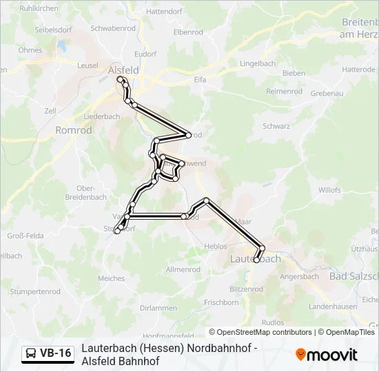 VB-16 Bus Line Map