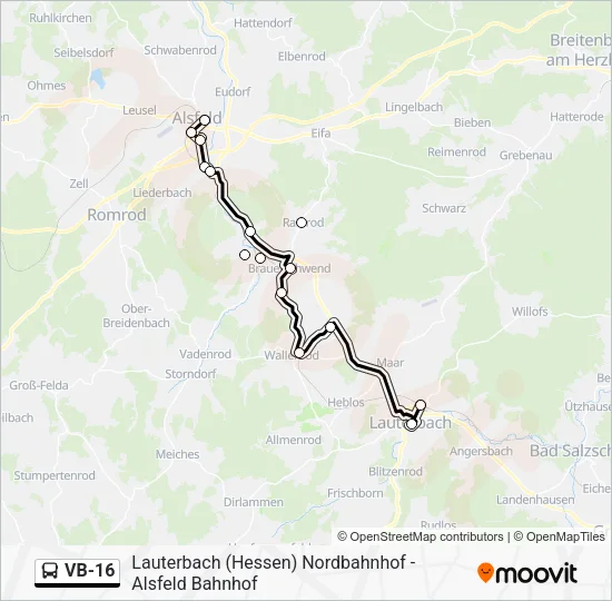 VB-16 Bus Line Map