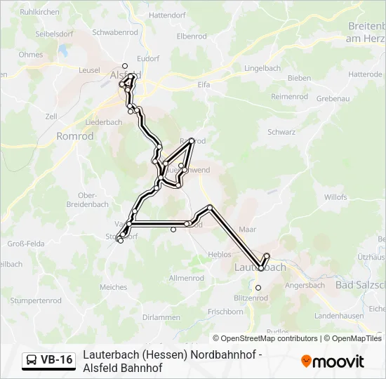 VB-16 Bus Line Map