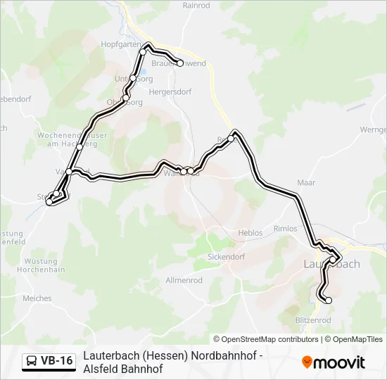VB-16 Bus Line Map