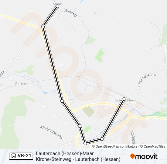 VB-21 Bus Line Map