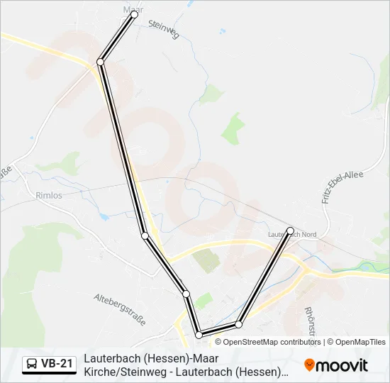 VB-21 Bus Line Map