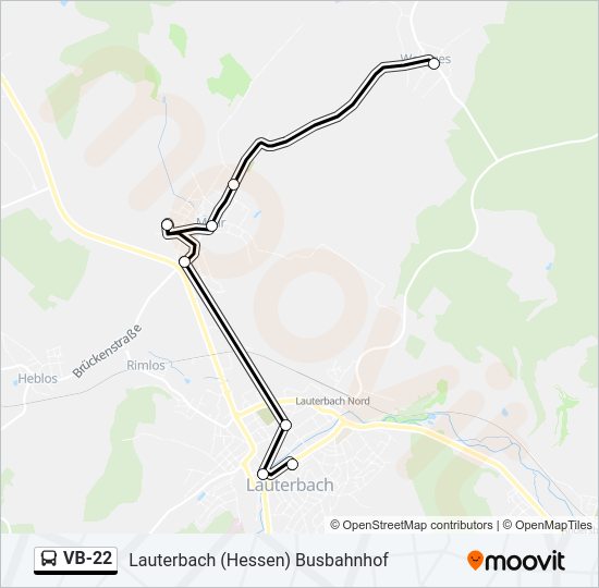 VB-22 Bus Line Map