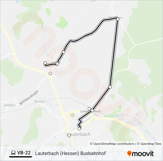 VB-22 Bus Line Map