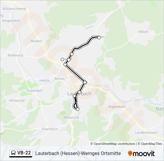 VB-22 Bus Line Map