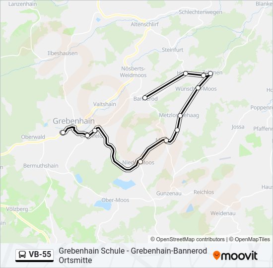 VB-55 Bus Line Map