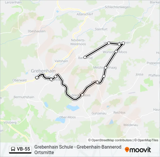 VB-55 Bus Line Map