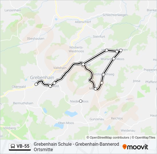VB-55 Bus Line Map