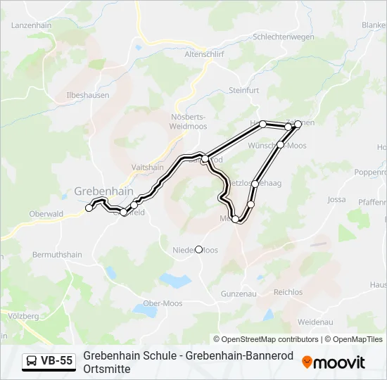 VB-55 Bus Line Map