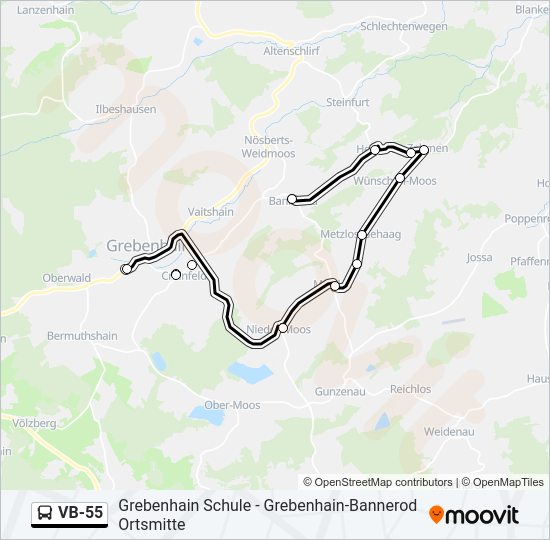 VB-55 Bus Line Map