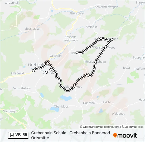 VB-55 Bus Line Map
