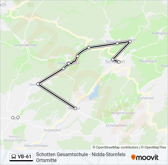 VB-61 Bus Line Map