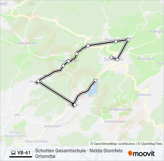 VB-61 Bus Line Map