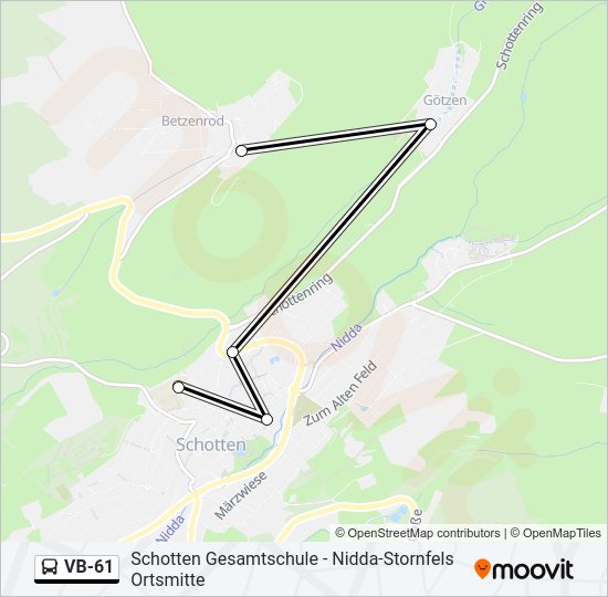 VB-61 Bus Line Map