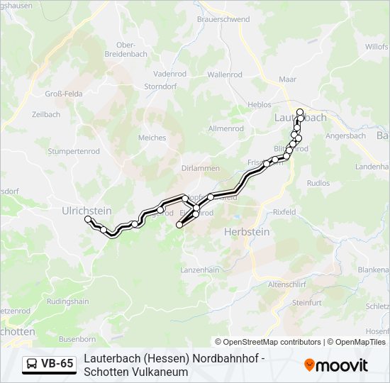 VB-65 Bus Line Map