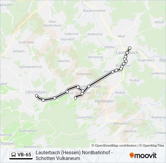 VB-65 Bus Line Map