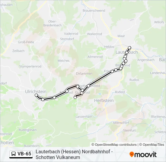 VB-65 Bus Line Map
