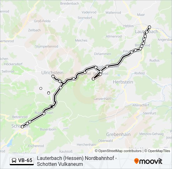 VB-65 Bus Line Map