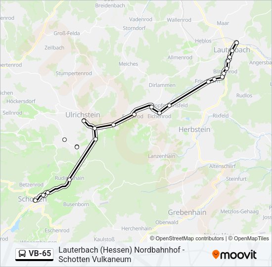 VB-65 Bus Line Map