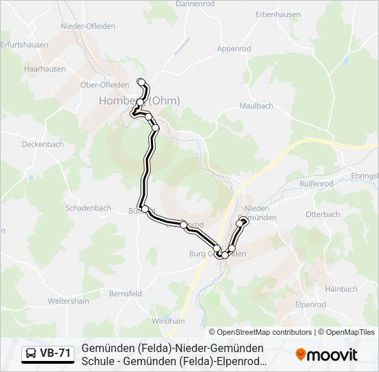 VB-71 Bus Line Map