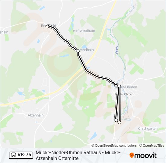 VB-75 Bus Line Map