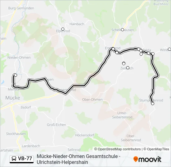 VB-77 Bus Line Map