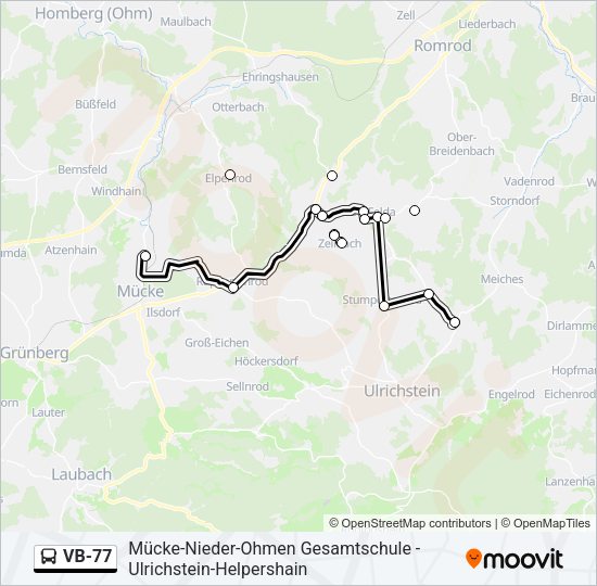 VB-77 Bus Line Map
