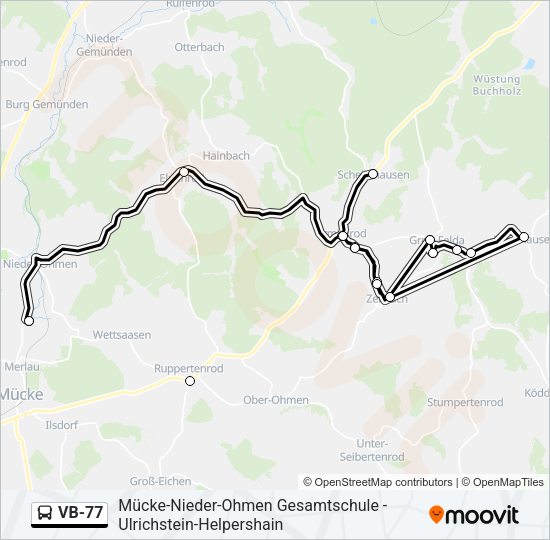 VB-77 Bus Line Map