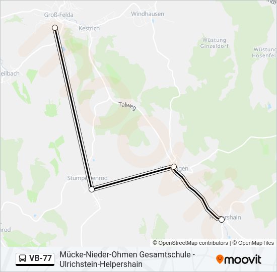 VB-77 Bus Line Map