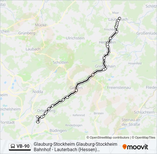 VB-90 Bus Line Map