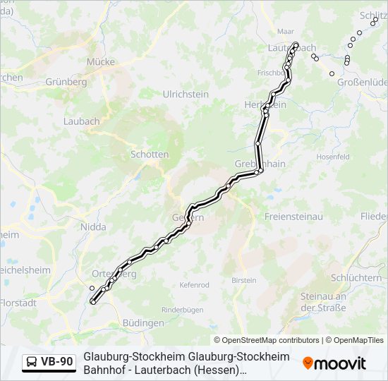 VB-90 Bus Line Map