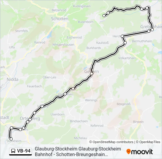 VB-94 Bus Line Map