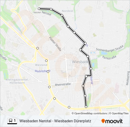 1 Bus Line Map