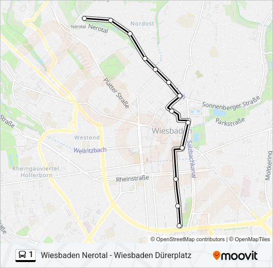 1 Bus Line Map
