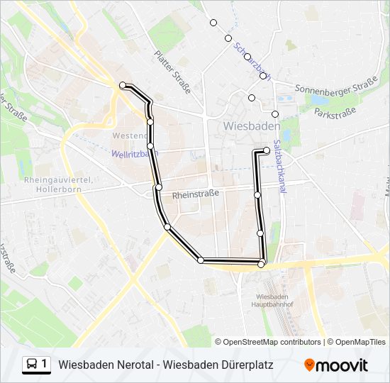 1 Bus Line Map