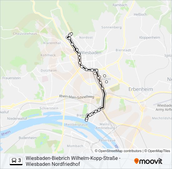 3 Bus Line Map