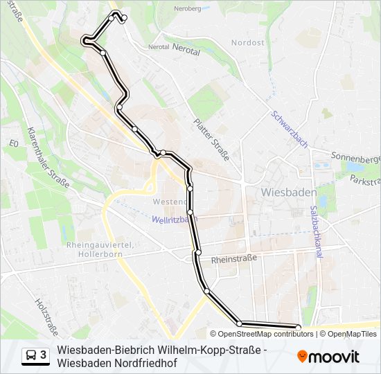 3 Bus Line Map
