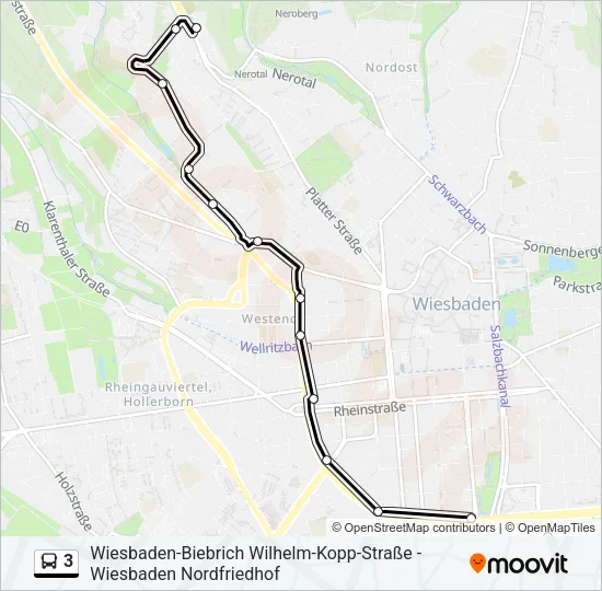 3 Bus Line Map