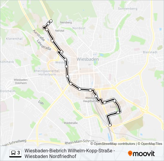 3 Bus Line Map