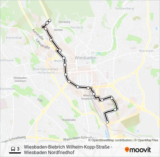 3 Bus Line Map