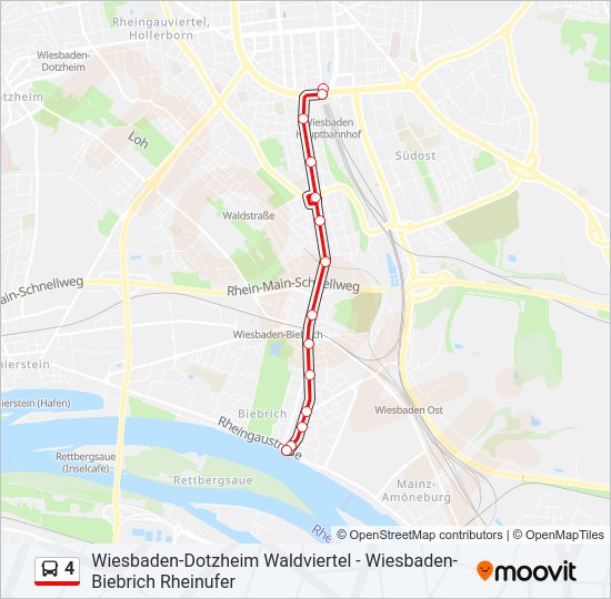 4 Bus Line Map