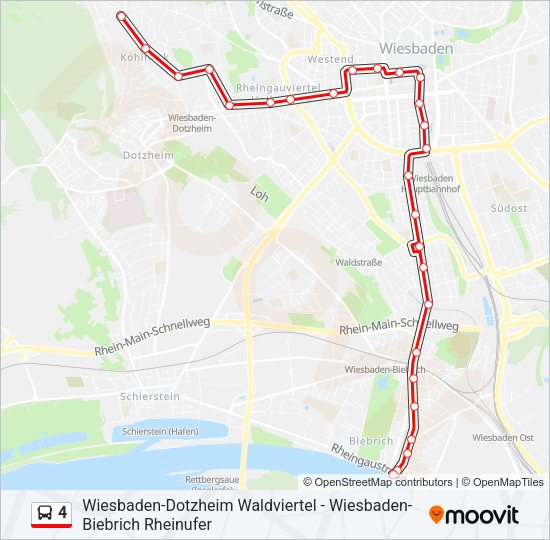 4 Bus Line Map
