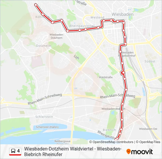 4 Bus Line Map