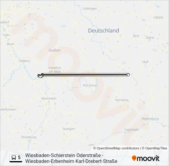 5 Bus Line Map